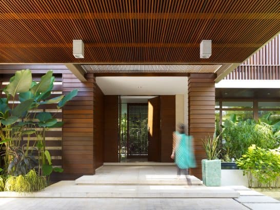 Exotic resort-style architecture on Singapore’s Sentosa Island