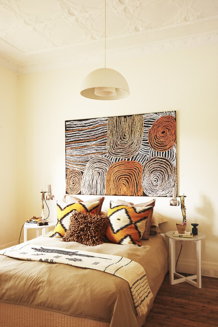 A colourful and artistic interior for designers own home