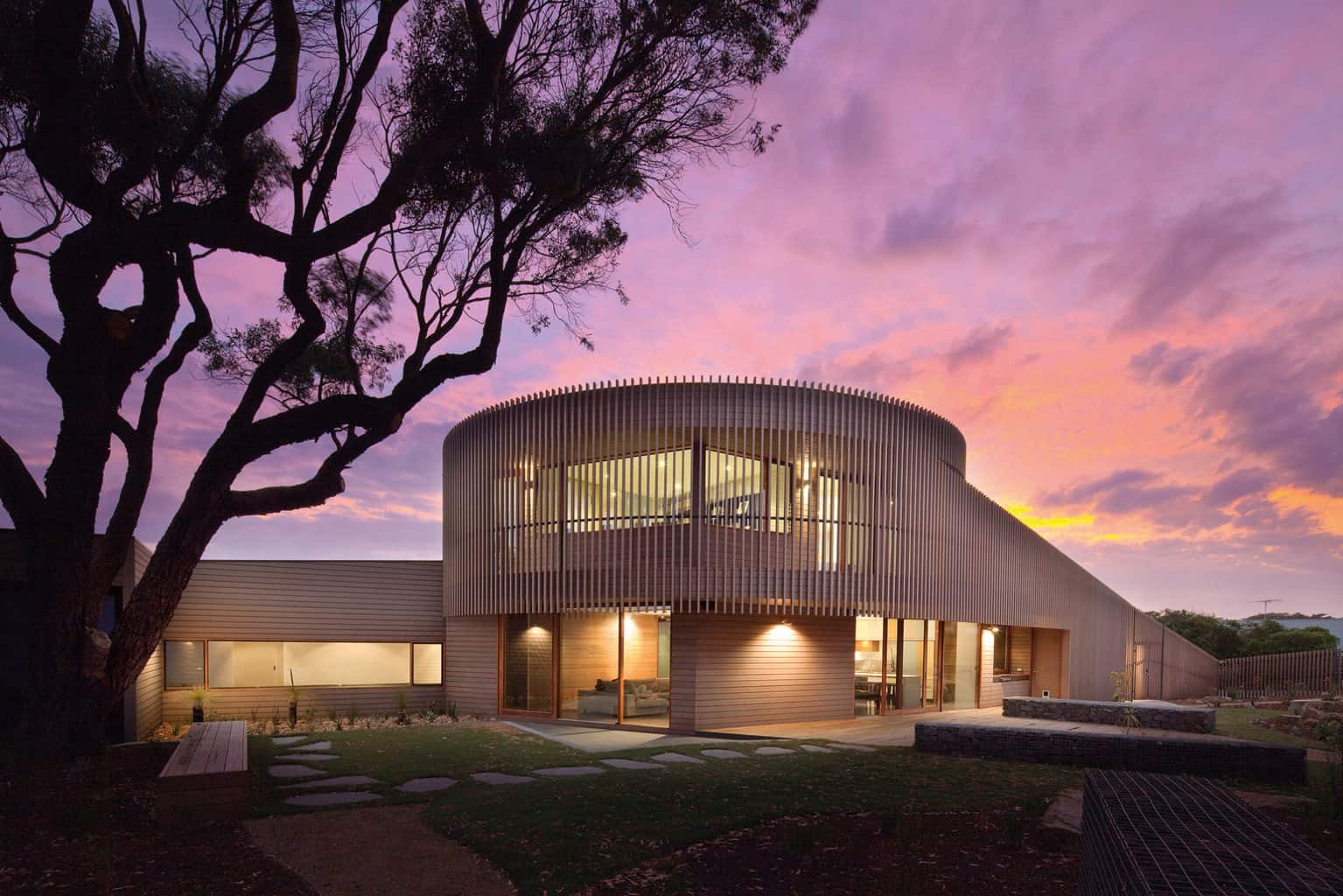 Circular sculptured architecture for Barwon Heads