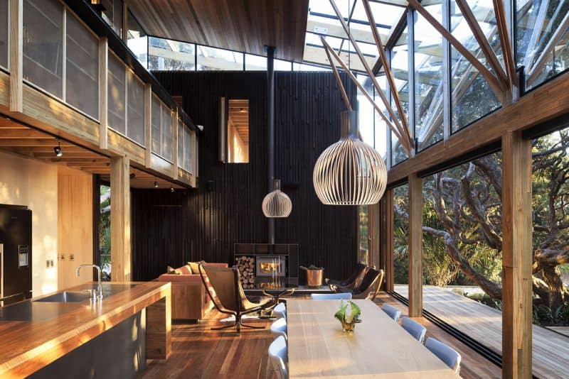 House among the Pohutukawa trees
