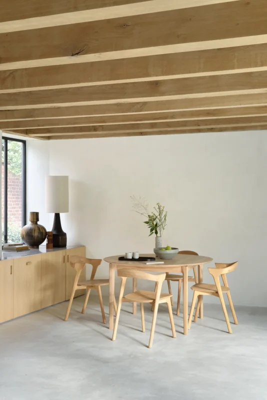 ethnicraft bok extension round dining table